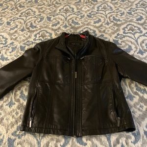 Black Rivet Women’s XL (size 14/16)  Leather Black Coat